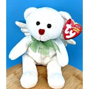 Ty Beanie Baby Hark the Angel Bear Ty Beanie Plush Stuffed Animal Toy 2007 White